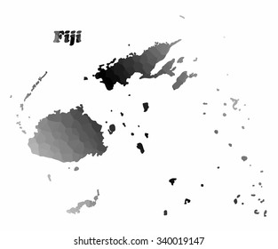 Concept map of Fiji , vector design Illustration.