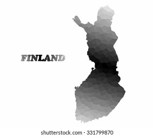 Concept map of Finland, vector design Illustration.