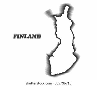Concept map of Finland, vector design Illustration.
