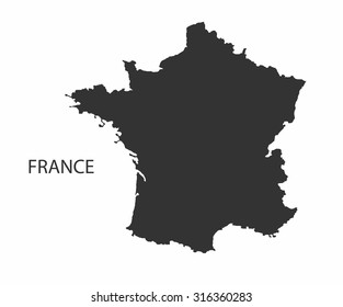 Concept map of France, vector design Illustration.