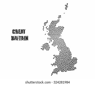 Concept map of Great Britain , vector design Illustration.