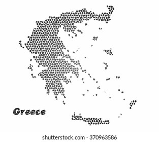 Concept map of Greece , vector design Illustration.