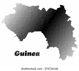Concept map of Guinea, vector design Illustration.