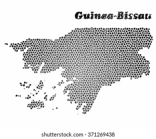 Concept map of Guinea-Bissau, vector design Illustration.