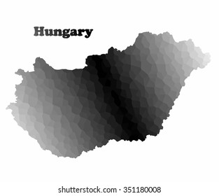Concept map of Hungary, vector design Illustration.