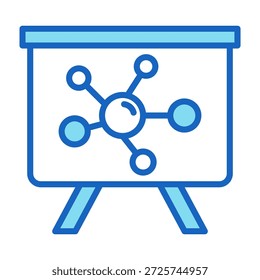 Icono de mapa conceptual Ilustración vectorial de estilo de color azul