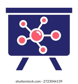 Ilustración vectorial de estilo de relleno de color de icono de mapa conceptual