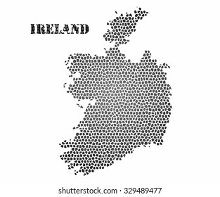 Concept map of Ireland, vector design Illustration.