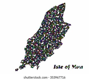 Concept map of Isle of Man, vector design Illustration.