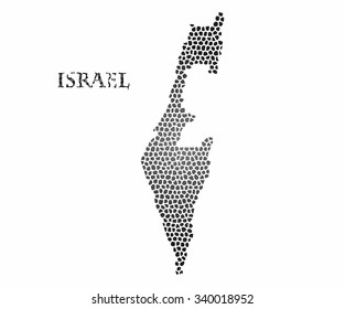 Concept map of Israel, vector design Illustration.