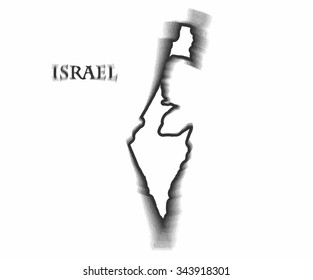 Concept map of Israel, vector design Illustration.