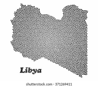 Concept map of Libya, vector design Illustration.