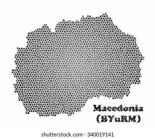 Concept map of Macedonia, vector design Illustration.