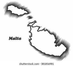 Concept map of Malta, vector design Illustration.
