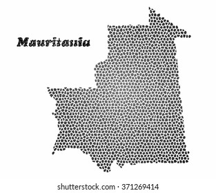 Concept map of Mauritania, vector design Illustration.