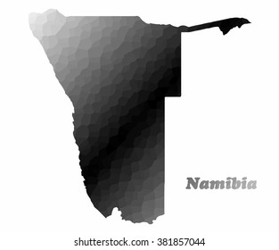 Concept map of Namibia, vector design Illustration.