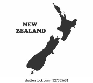 Concept map of New Zealand, vector design Illustration.