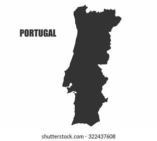 Concept map of Portugal, vector design Illustration.