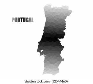 Concept map of Portugal, vector design Illustration.