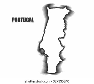 Concept map of Portugal, vector design Illustration.