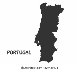 Concept map of Portugal, vector design Illustration.