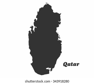 Concept map of Qatar, vector design Illustration.