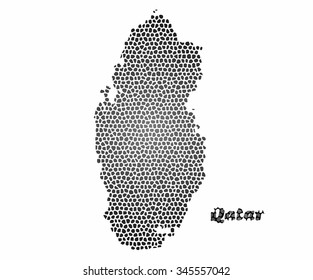 Concept map of Qatar, vector design Illustration.