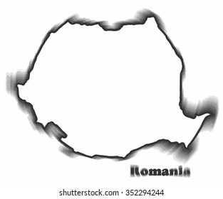 Concept map of Romania, vector design Illustration.