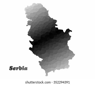 Concept map of Serbia, vector design Illustration.
