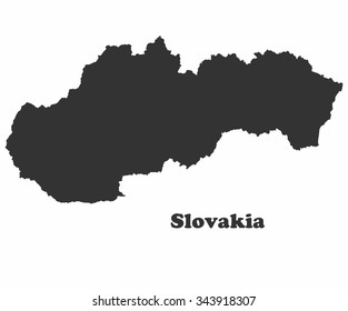 Concept map of Slovakia, vector design Illustration.