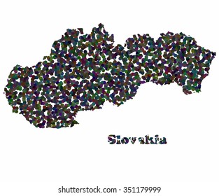 Concept map of Slovakia, vector design Illustration.