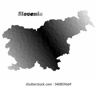Concept map of Slovenia, vector design Illustration.