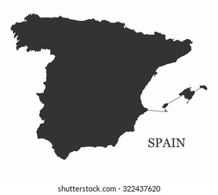 Concept map of Spain, vector design Illustration.