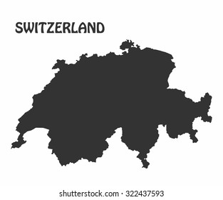 Concept map of Switzerland, vector design Illustration.