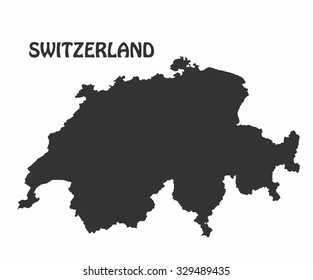 Concept map of Switzerland, vector design Illustration.