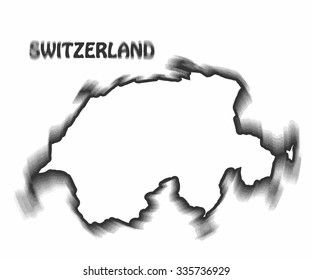 Concept map of Switzerland, vector design Illustration.
