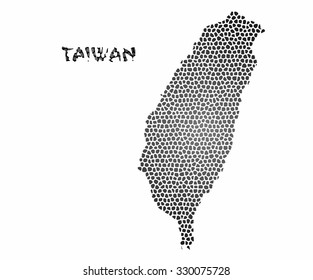 Concept map of Taiwan, vector design Illustration.