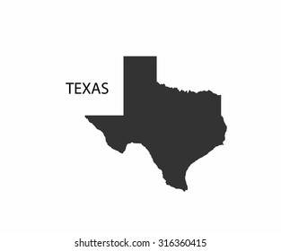 Concept map of Texas, vector design Illustration.