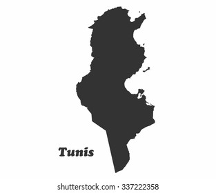 Concept map of Tunis, vector design Illustration.