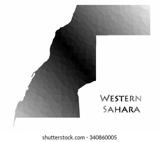 Concept map of Western Sahara, vector design Illustration.