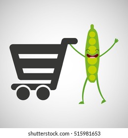 concept market buy peas vector illustration eps 10