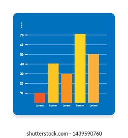 Concept of mathematical data representation. Infographic design template. Vector illustration for statistical report.