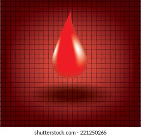 Concept of medical problem with blood. Vector illustration. Medical background