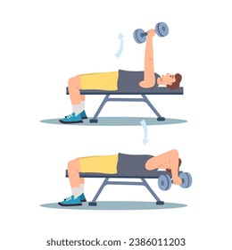 Concept Men's workout in the flat cartoon design. Through flat design, this illustration depicts men embracing an active and healthy lifestyle with a focus on sports. Vector illustration.