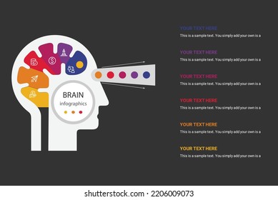 The concept of mental health. The silhouette of a human head with a brain 6.