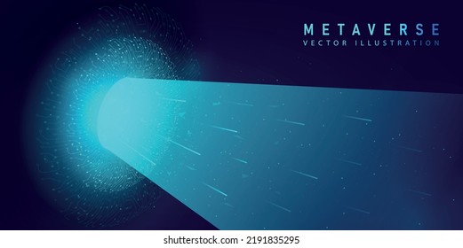 Concept of metaverse. Modern technologies, digital world and innovations. Viriual and augmented reality. Games and learning, devices and gadgets. Universe and space. Cartoon 3D vector illustration