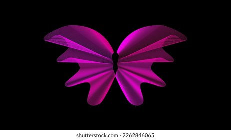 Concept of metaverse, virtual reality experience with abstract sphere, Shiny abstract butterfly futuristic wave vector illustration eps10 lines technology backgound