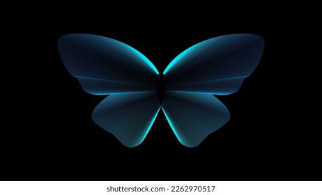 Concept of metaverse, virtual reality experience with abstract sphere, Shiny abstract butterfly futuristic wave vector illustration eps10 lines technology backgound