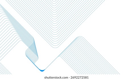 Conceito de fundo abstrato de linhas azuis geométricas mínimas. Folheto de vetor, plano de fundo do modelo