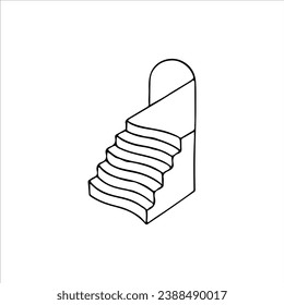 concept minimalist staircase vector illustration